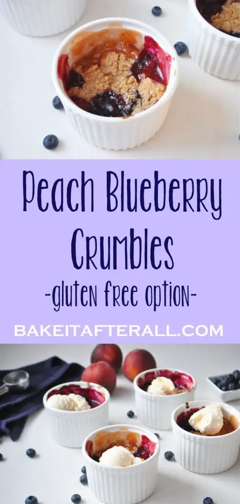 peach blueberry crumbles pin