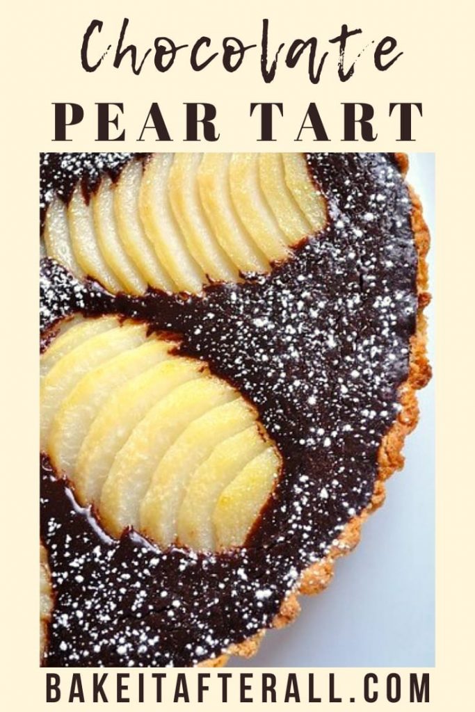chocolate pear tart
