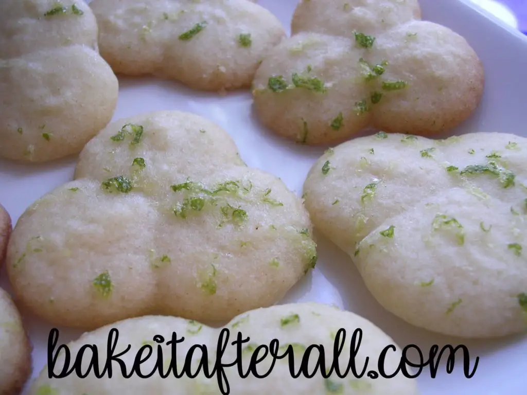 citrus glazed butter cookies with lime zest