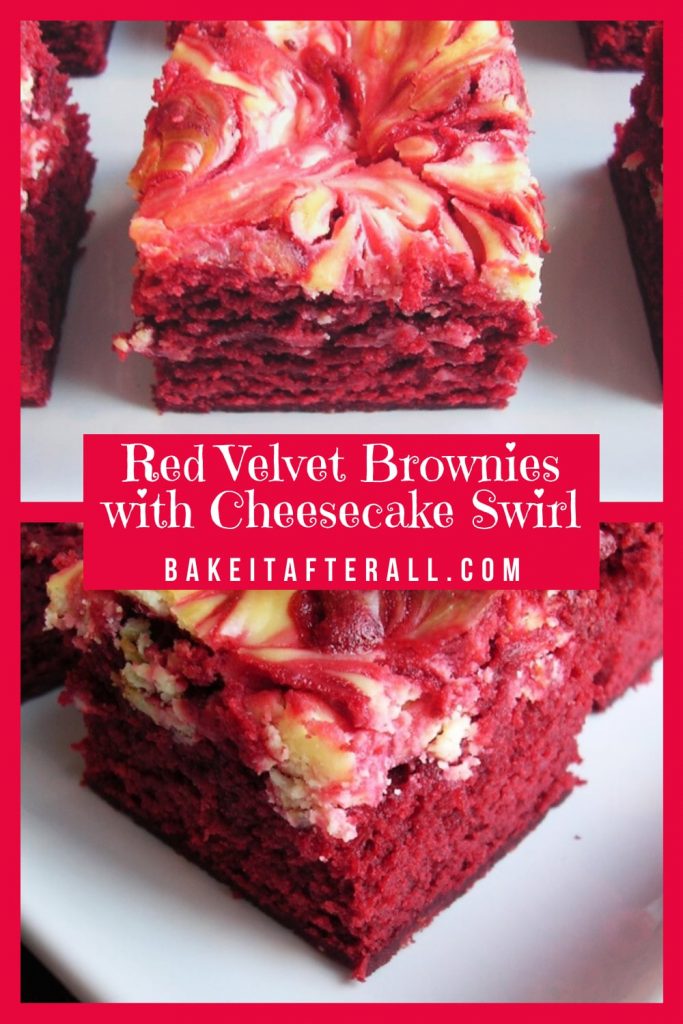 red velvet brownies with cheesecake swirl