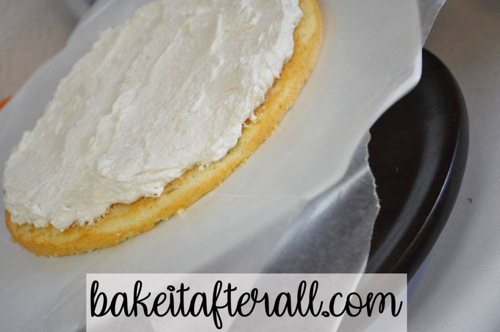 vanilla cake with kahlua whipped cream filling