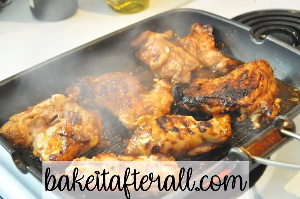 marinated street taco chicken in grill pan