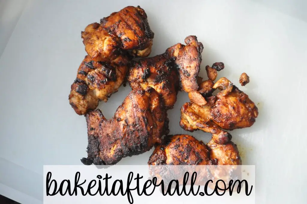 cooked marinated chicken thighs