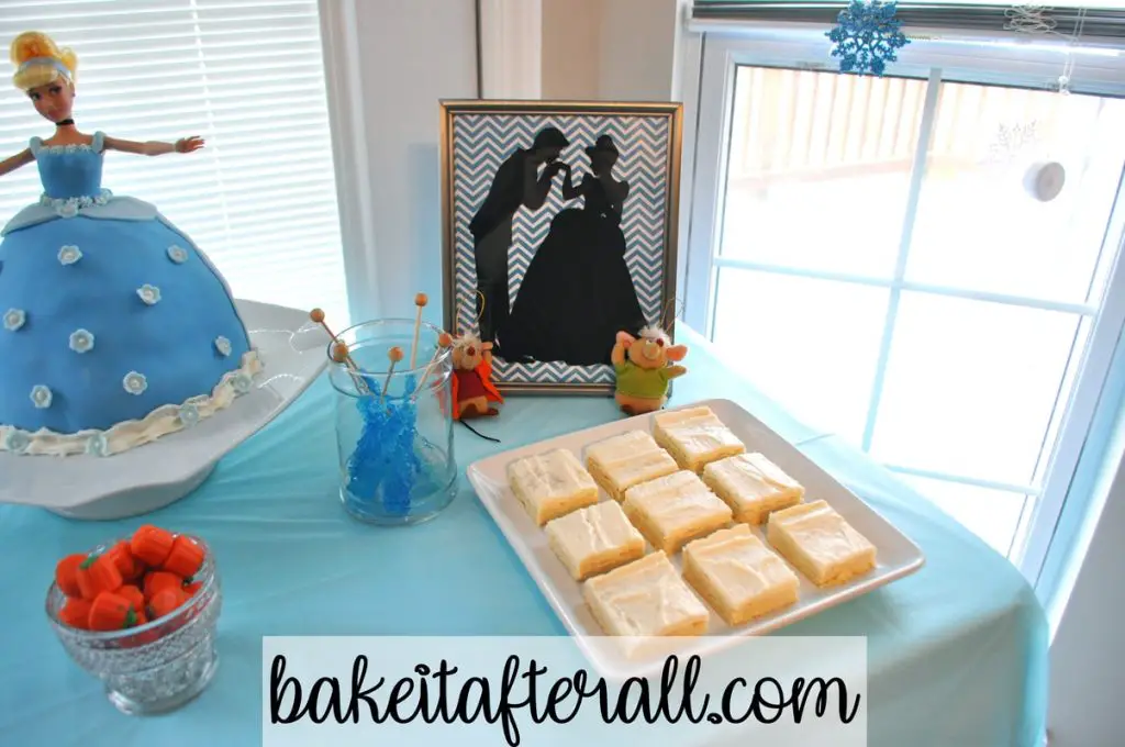 Cinderella silhouette dessert table