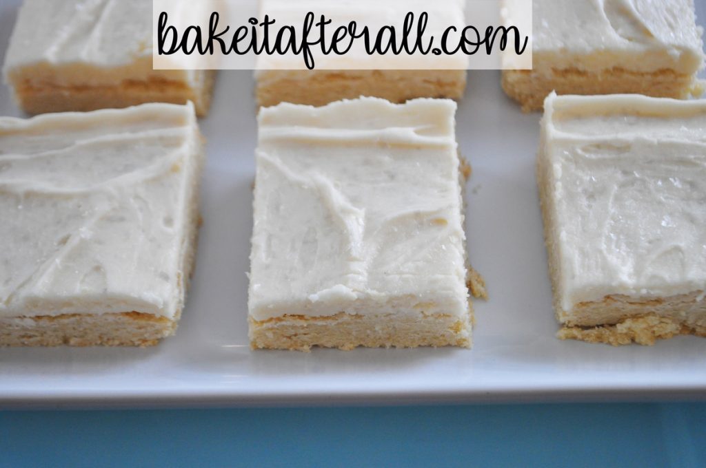 frosted sugar cookie bars