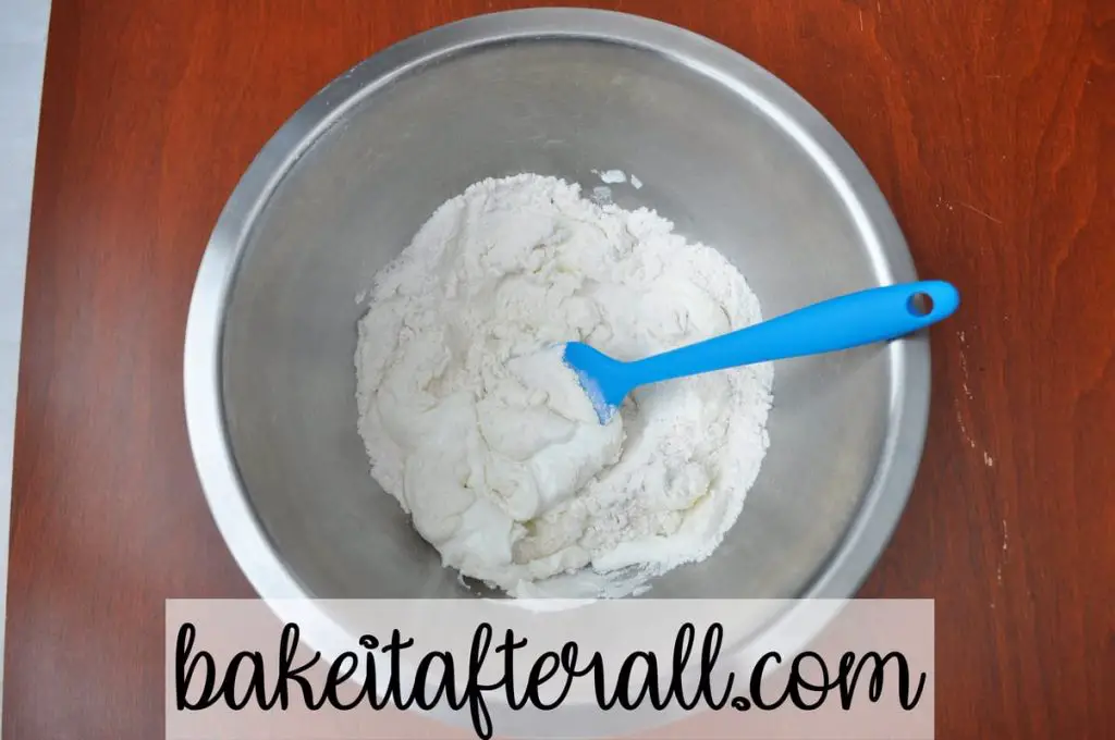 flour mixture plus plain Greek yogurt