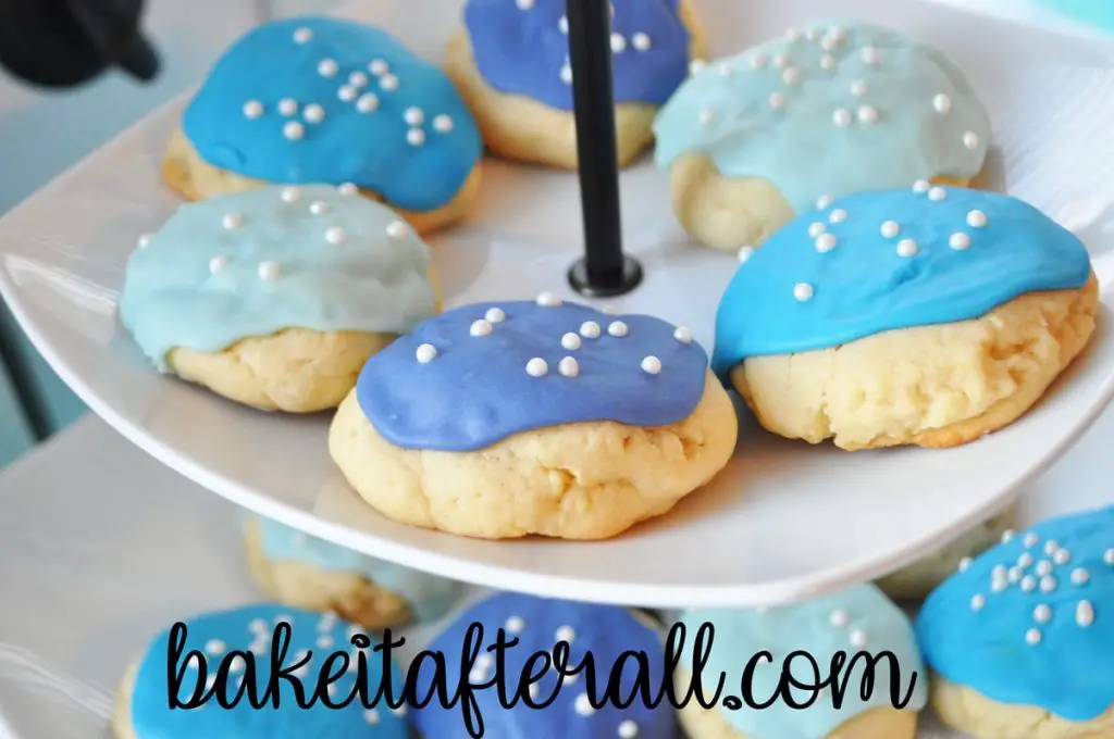 frozen themed soft frosted sugar cookies