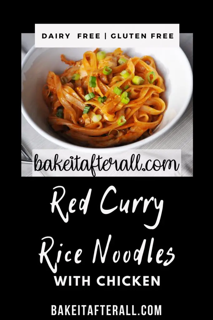 red curry rice noodles with chicken