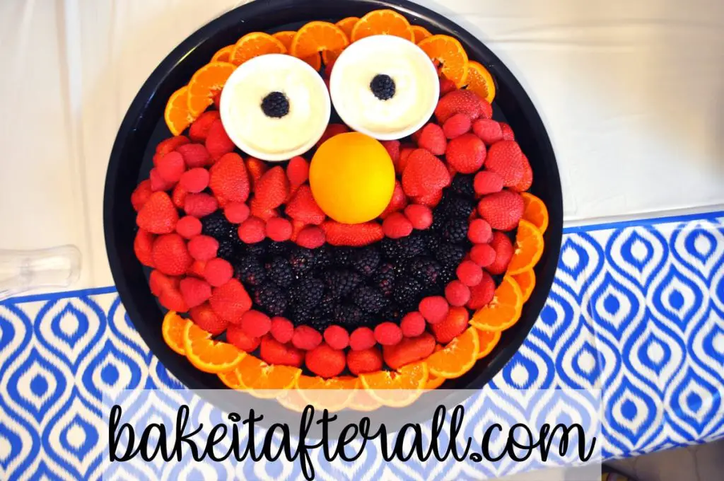 Elmo face fruit tray