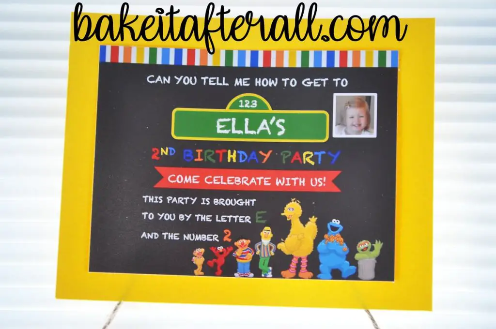 Sesame Street Birthday Party Invitation