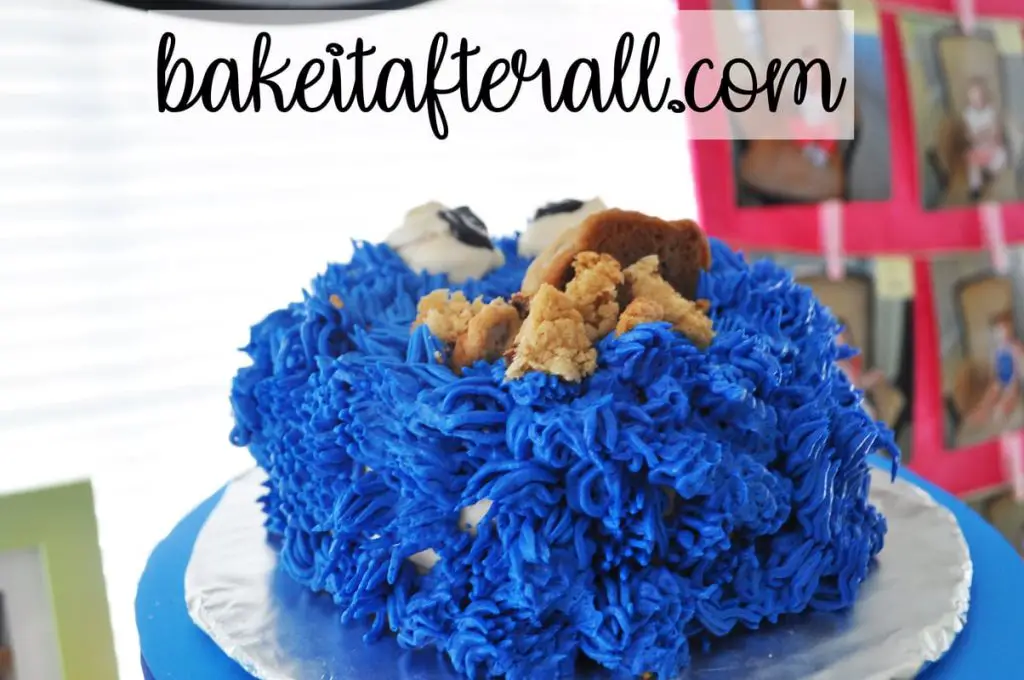 Cookie Monster cake smash cake