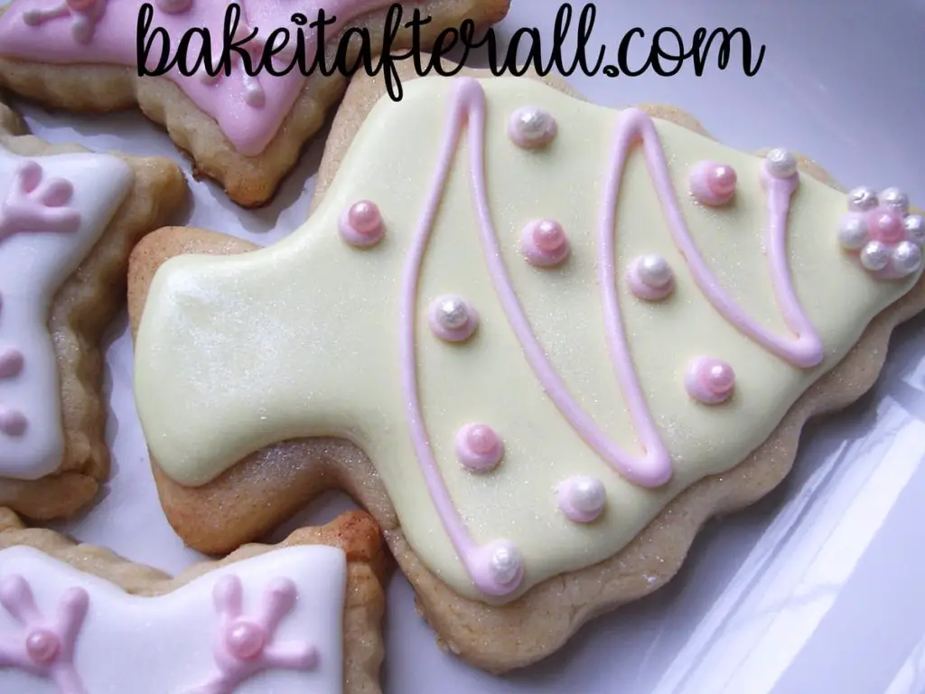 pastel Christmas Tree Sugar cookie