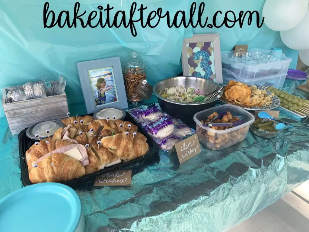 under the sea birthday party food table