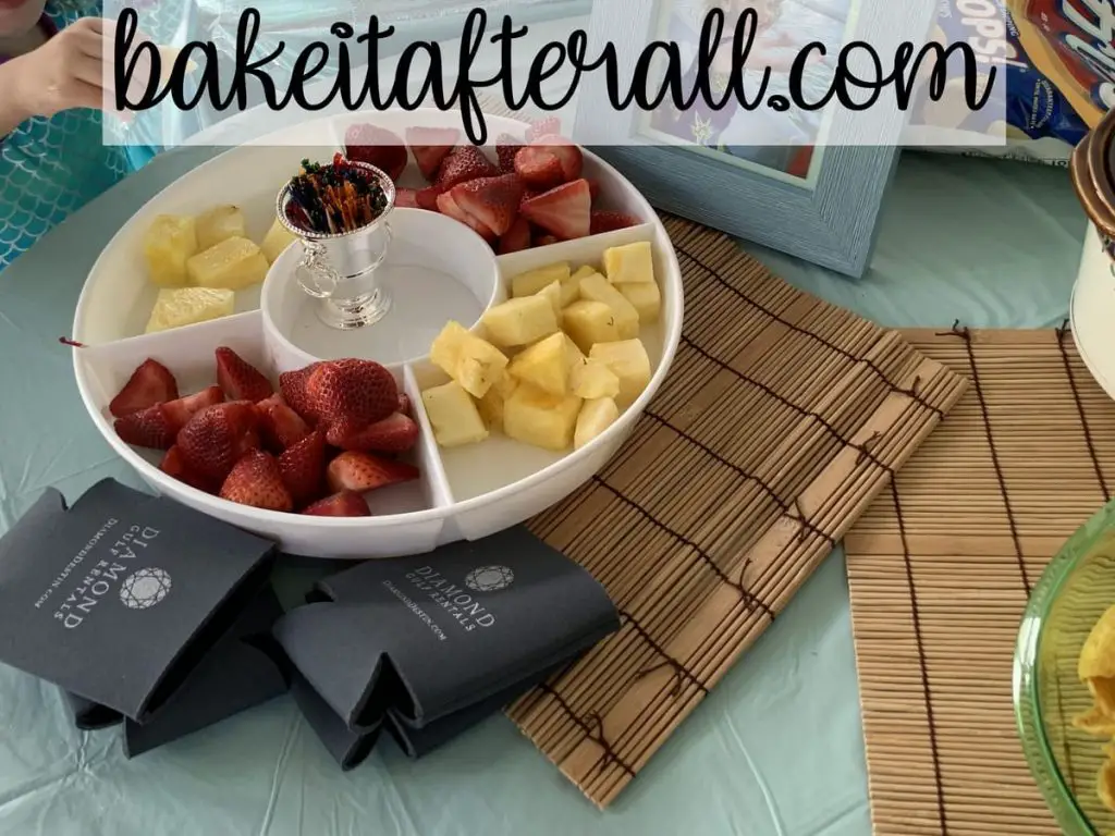 fruit platter on a table