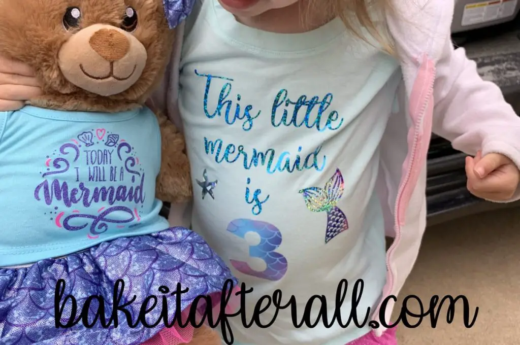 This Little Mermaid is 3 t shirt and build a bear