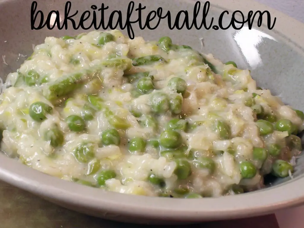 Spring Green Risotto in a bowl