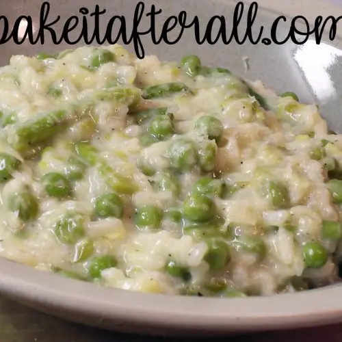 Spring Green Risotto in a bowl