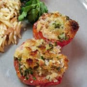 French provencal tomatoes on a plate