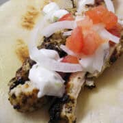 grilled chicken gyro on a plate