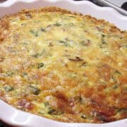 a quiche florentine lorraine in a pie plate