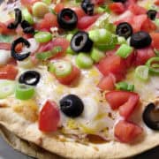 a Chicken Mexican Pizza on a plate