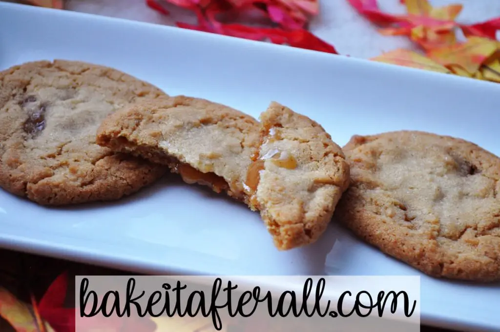 browned butter cookies with apple cider caramel filling