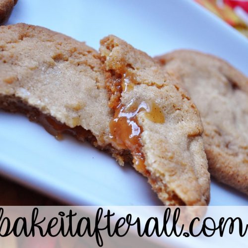 browned butter cookies with apple cider caramel filling