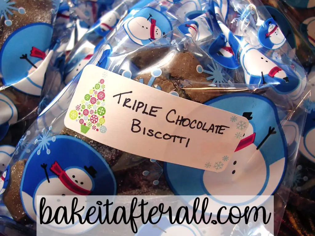 packaged up biscotti with a label