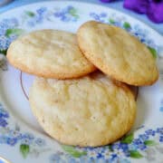 Browned Butter Sugar Cookies on a plate