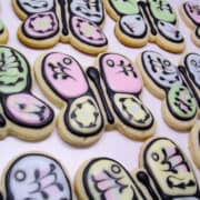 butterfly cookies decorated with royal icing