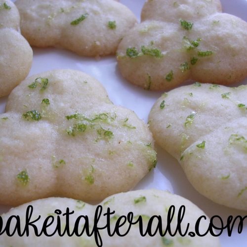 citrus glazed butter cookies with lime zest
