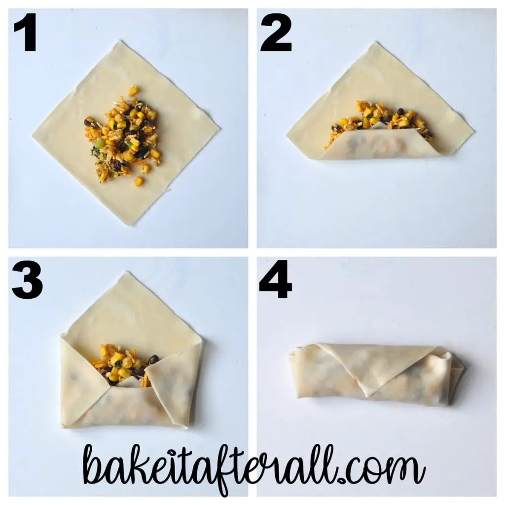 steps to wrap up egg rolls