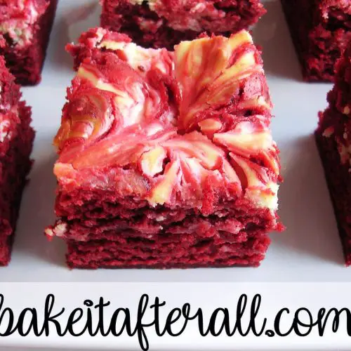 red velvet brownie with cheesecake swirl
