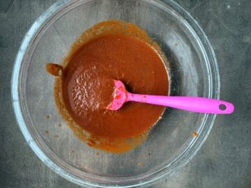 enchilada sauce in a bowl