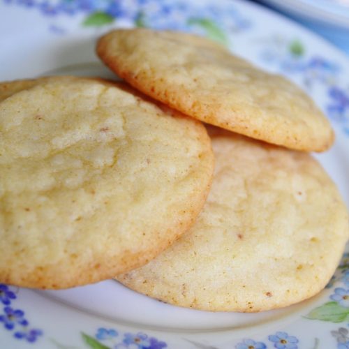Browned Butter Sugar Cookies on a plate