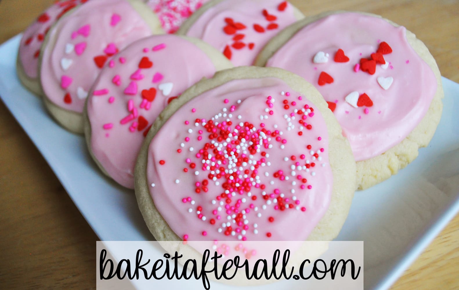 soft frosted sugar cookies Valentine