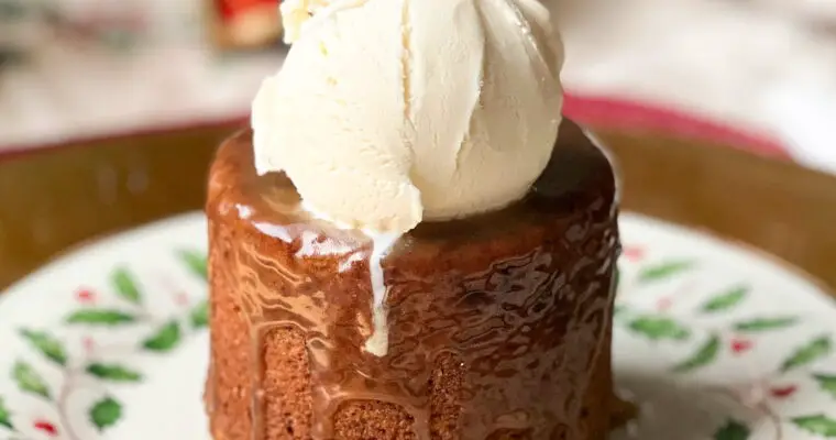 Warm Sticky Figgy Puddings with Caramel Sauce