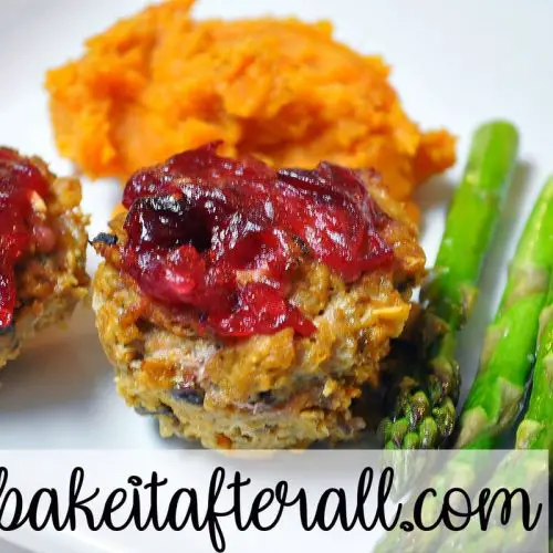 turkey meatloaf muffins with cranberry glaze