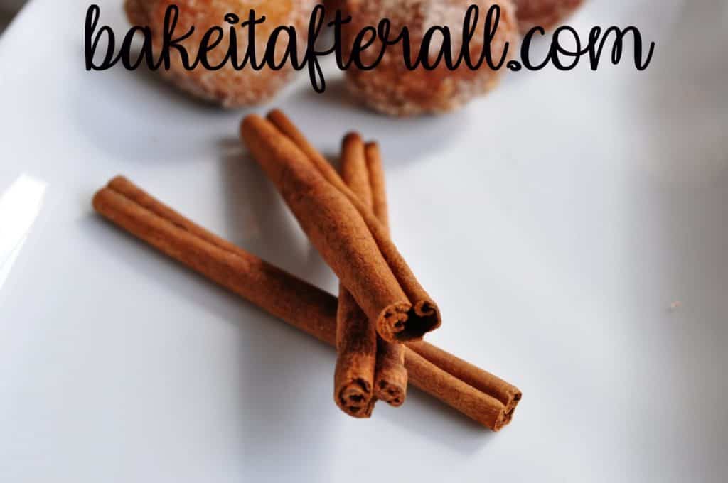 cinnamon sticks on a white plate