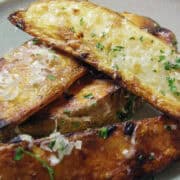 garlic parmesan oven fries on a plate