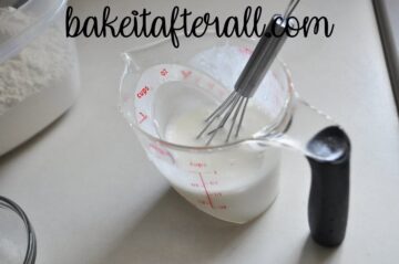 sour cream mixed with ice water
