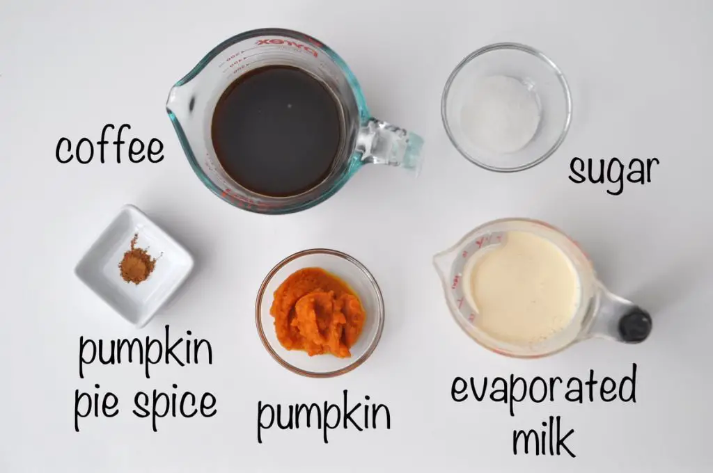 pumpkin latte ingredients