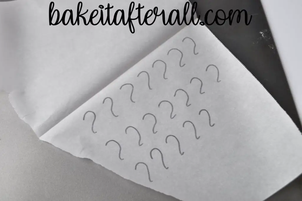 parchment paper with handles drawn