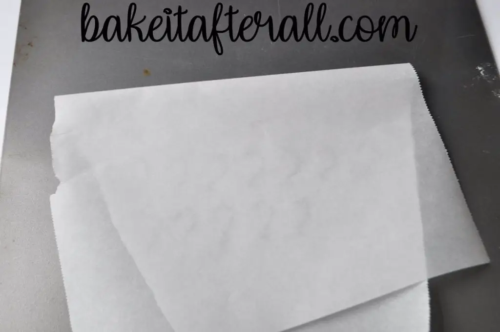parchment paper folded over
