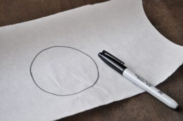 permanent marker circle on parchment paper