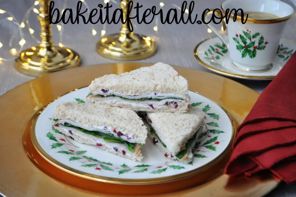 Turkey and Cranberry Tea Party Sandwiches