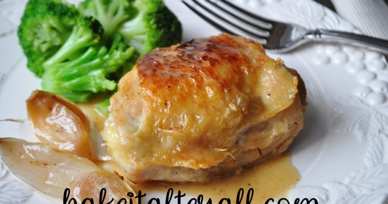 Roasted Chicken with Garlic Pan Sauce
