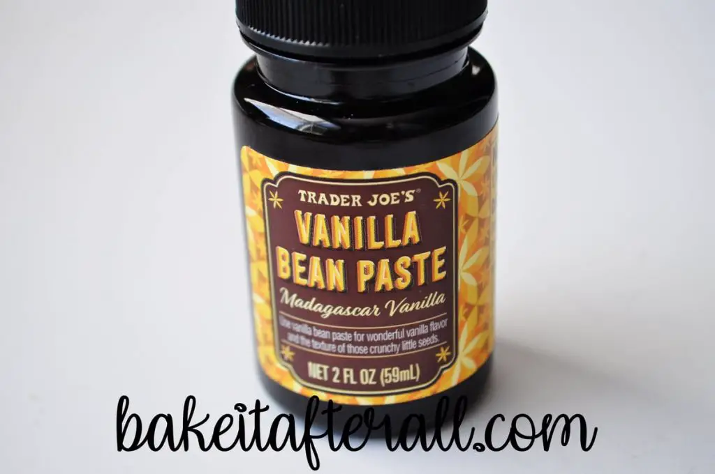 bottle of vanilla bean paste from Trader Joe's