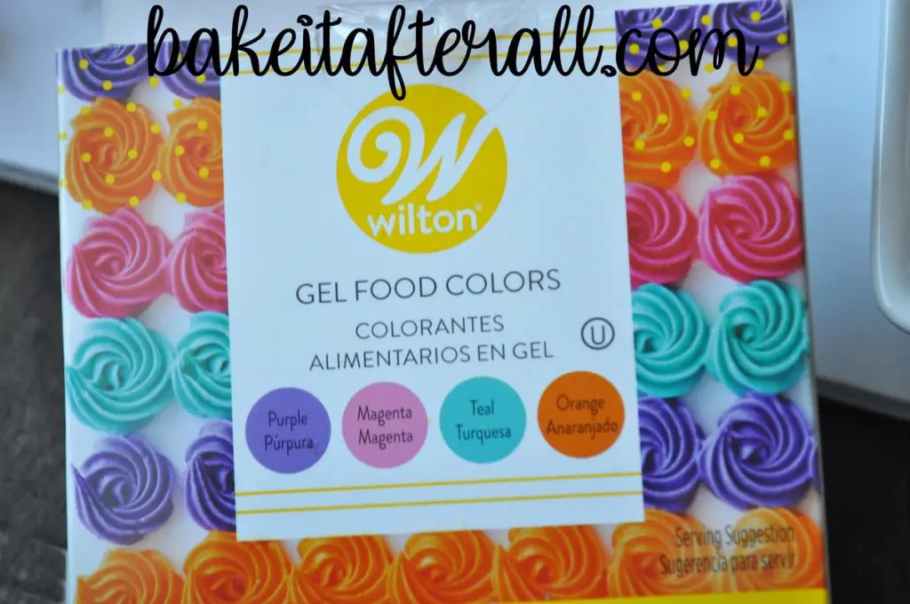Wilton food coloring gel package
