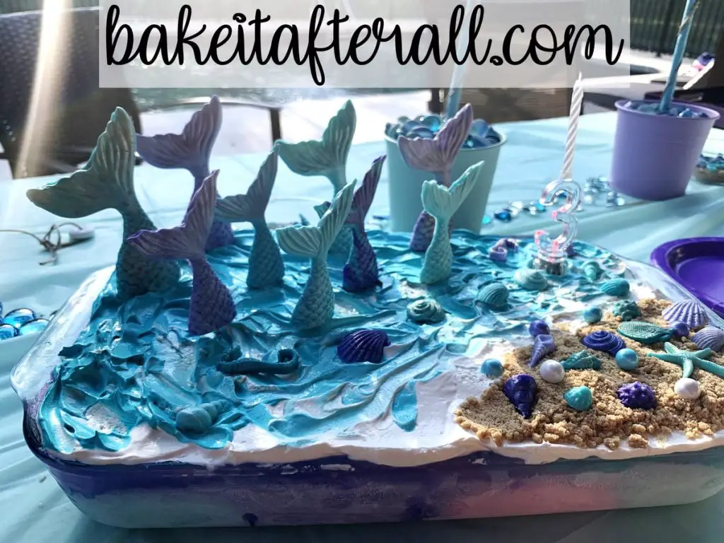 Mermaid Birthday Ice Cream Cake 